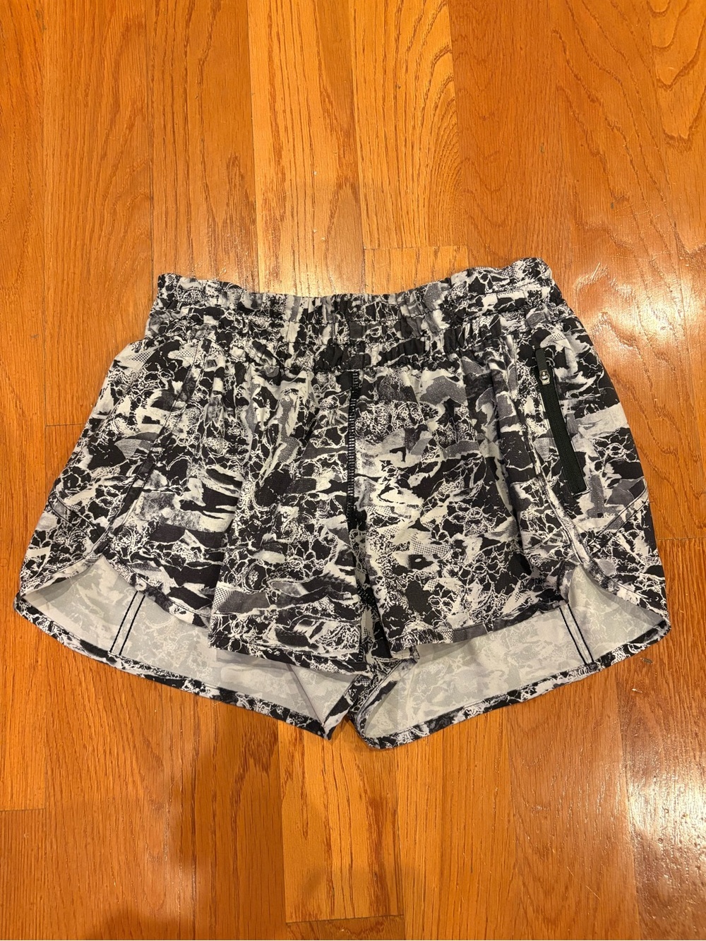 Lululemon Black & White Tracker Shorts